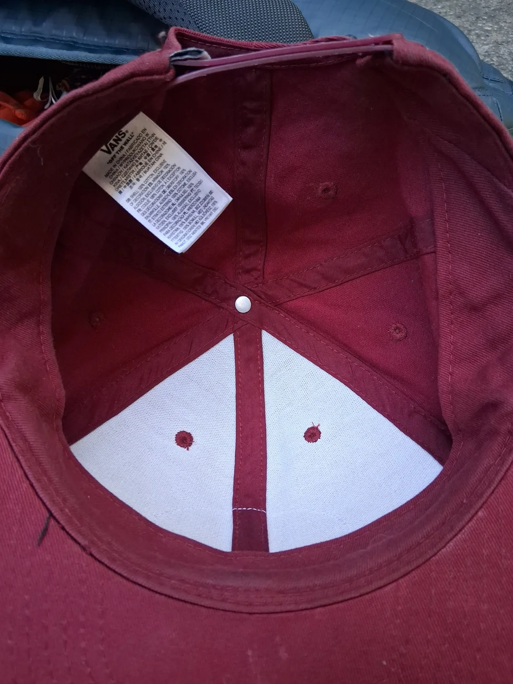 Vans Burgundy Logo Baseball Cap
